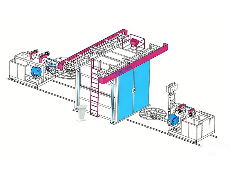 Machine de rotomoulage à navette